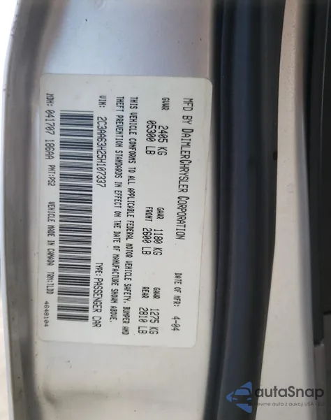 2005 Chrysler 300C from USA, damaged, VIN 2C3AA63H25H107337